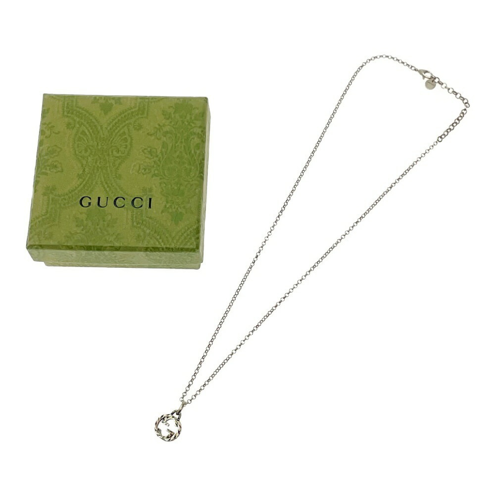 Gucci Silver Interlocking Arabesque Necklace - image 1